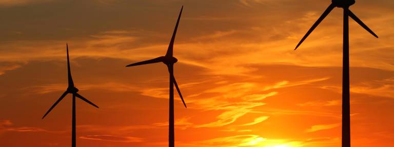 Windmills in the sunset 